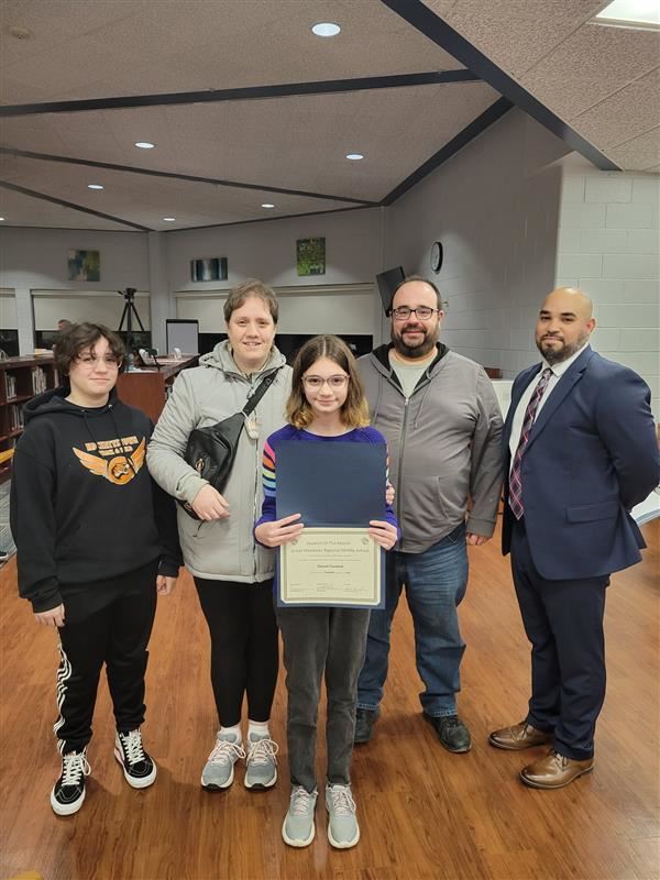 November Student of the Month Hannah Cacciatore